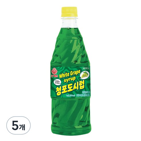 오쉐프 청포도시럽, 1kg, 5개