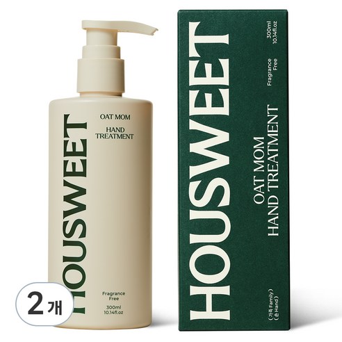 하우스윗 오트맘 핸드트리트먼트 고보습 무향, 300ml, 2개