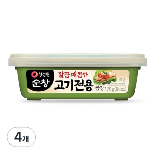 청정원순창 깔끔 매콤한 고기전용 쌈장, 170g, 4개