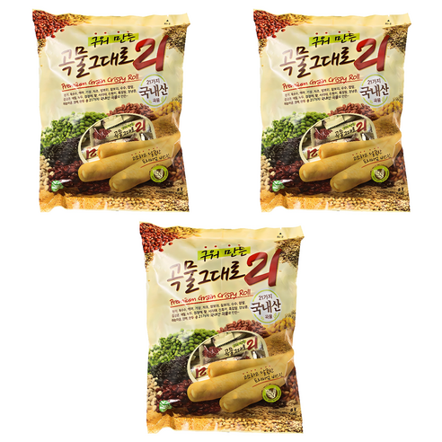 곡물그대로21 오리지널 크리스피롤, 650g, 3개