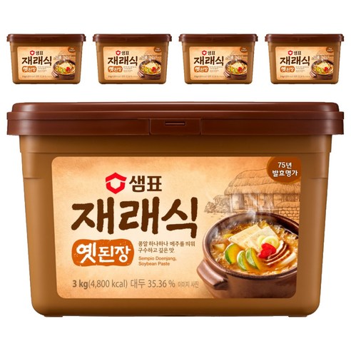 샘표 재래식 옛된장, 3kg, 5개