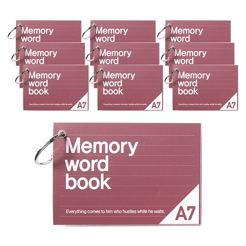 투영디자인 A7메모리링단어장 60매, 버건디, 10개