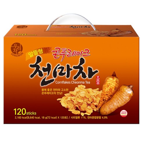 우리차 송원 콘푸레이크 천마차, 18g, 120개입, 1개