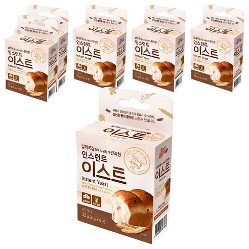 브레드가든 인스턴트 이스트, 32g, 6개