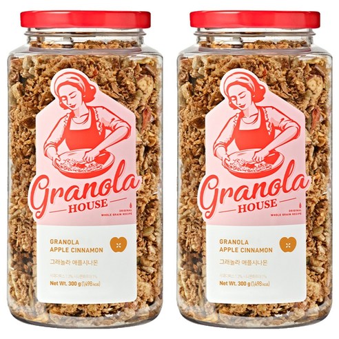 그래놀라하우스 그래놀라 애플시나몬, 300g, 2개