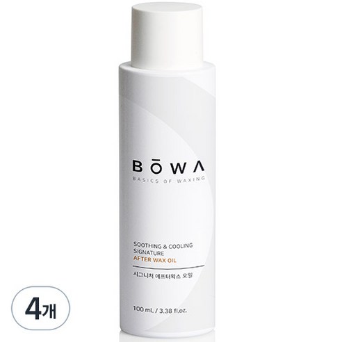 BOWA 시그니처 진정 보습 에프터왁스 오일, 100ml, 4개
