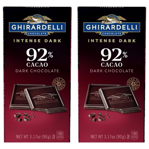 기라델리 인텐스다크 카카오 92%, 90g, 2개