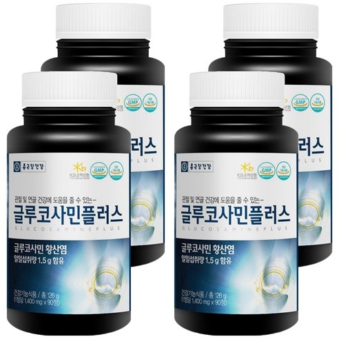 종근당건강 글루코사민 플러스 관절영양제, 180정, 4개