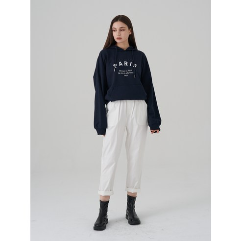 세련되고 편안한 ELLE PARIS 그래픽 후디
