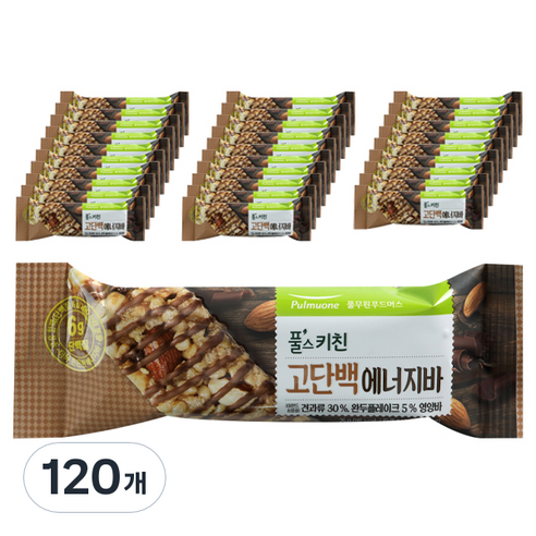 풀무원 풀스키친 고단백 에너지바, 120개, 25g