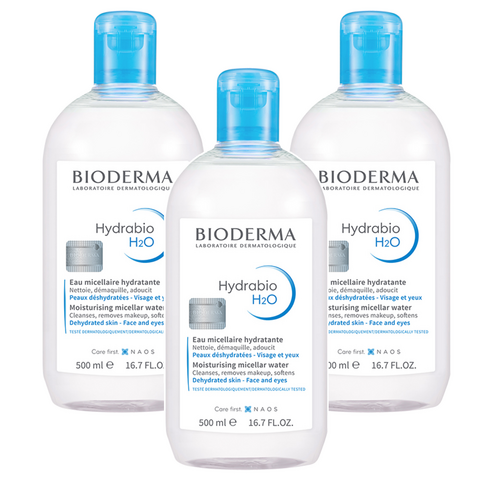 바이오더마 하이드라비오 H2O 클렌징 워터, 500ml, 3개