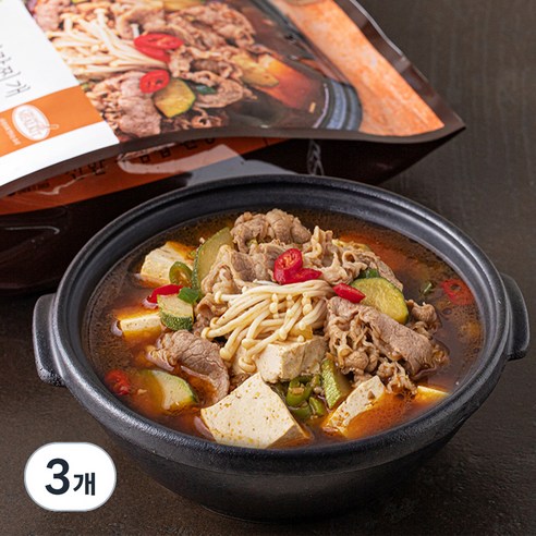 곰곰 진한 우삼겹 된장찌개, 595g, 3개
