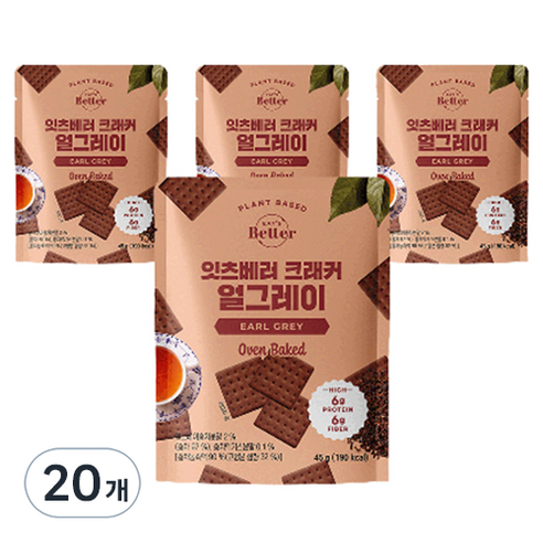 잇츠베러 크래커 얼그레이맛, 45g, 20개