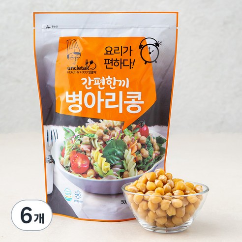 엉클탁 간편한끼 병아리콩, 500g, 6개