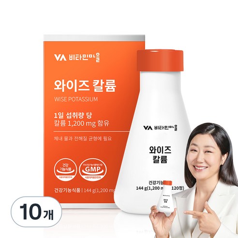 비타민마을 와이즈 칼륨, 120정, 10개