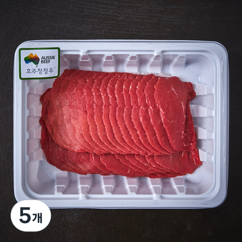 호주산 홍두깨 메가 육전 샤브샤브용 (냉장), 700g, 5개