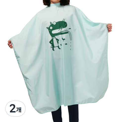 헤어베스트 핑클 미니 커트보, HBPK214 그린, 2개