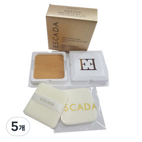 에스까다 오뜨 피니쉬 트윈 케이크 SPF 15 리필 13g, 31호 태닝 베이지, 5개