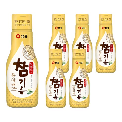 샘표 일편단심 통참깨 참기름, 200ml, 6개