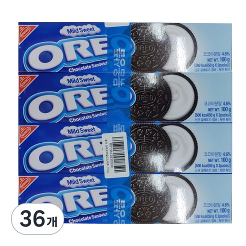 동서 오레오 마일드스위트, 100g, 36개