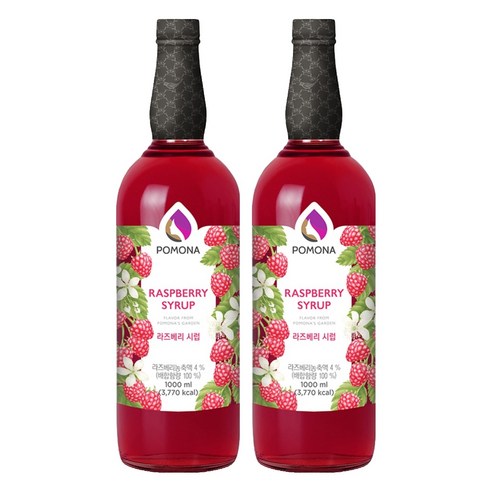 포모나 라즈베리 시럽, 1L, 2개