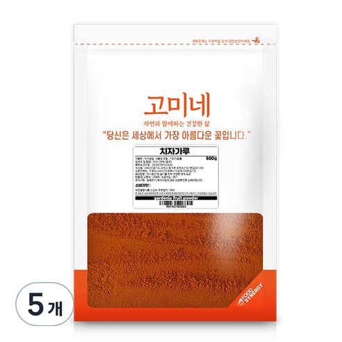 고미네 치자가루 랜덤발송, 600g, 5개