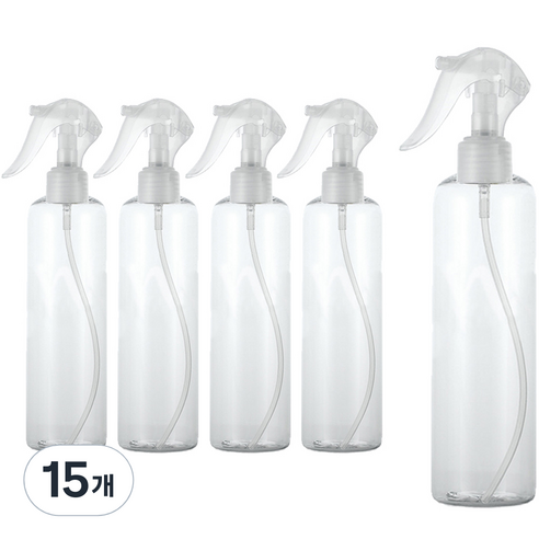 헤어 스프레이 분무 공병 300ml, 투명(캡), 15개