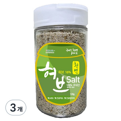 더프레시 천연 허브 16% 솔트 레저용, 120g, 3개
