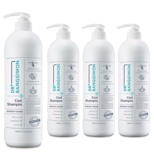 닥터방기원 쿨 탈모 샴푸, 1000ml, 4개