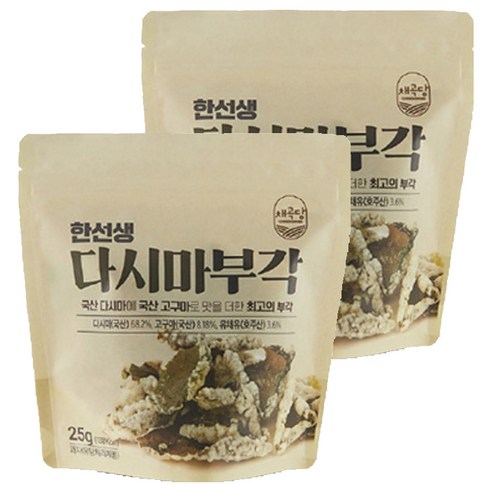 채곡당 한선생 다시마부각, 25g, 2개