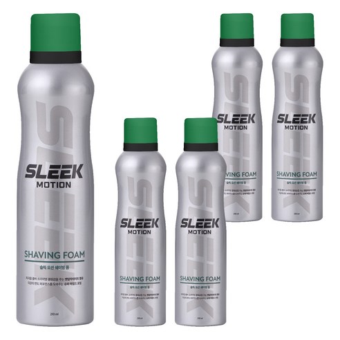 도루코 슬릭 모션 쉐이빙 폼, 5개, 210ml