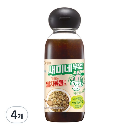새미네부엌 아몬드 멸치볶음소스, 4개, 300ml