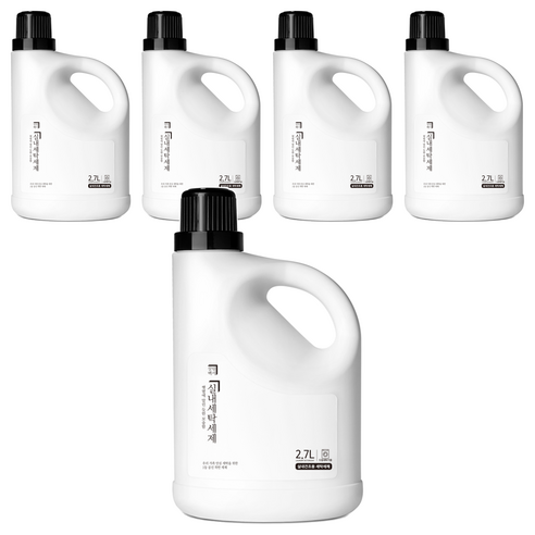살림백서 실내건조용 세탁세제 드럼용 본품, 2.7L, 5개