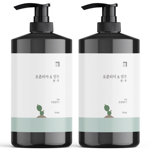 살림백서 오푼티아 앤 밤부 퍼퓸 샴푸 유칼립투스  500ml, 2개