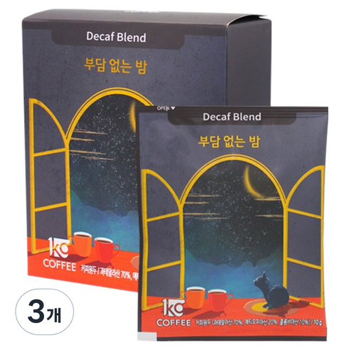 일킬로커피 부담 없는 밤 드립백 커피, 10g, 3개, 5개입