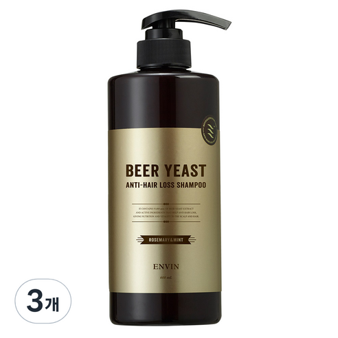 앙방 약산성 비듬케어 독일 맥주효모 탈모 샴푸, 600ml, 3개