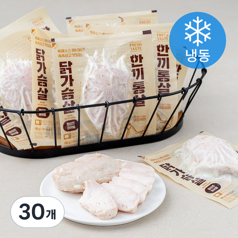 한끼통살 닭가슴살 화이트머쉬룸 (냉동), 100g, 1개입, 30개