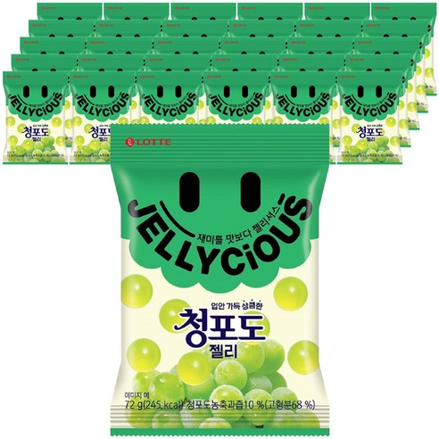 롯데제과 청포도 젤리, 72g, 80개입