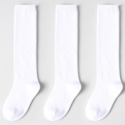 단정함과 편안함을 동시에, 노디자인 학생용 무지 니삭스