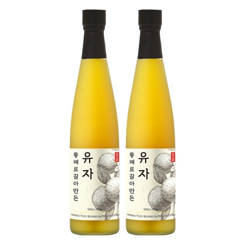 청숨 통째로 갈아만든 유자, 500ml, 2개