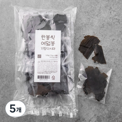 기장물산 한봉씩 여덟봉 기장다시마, 120g, 5개