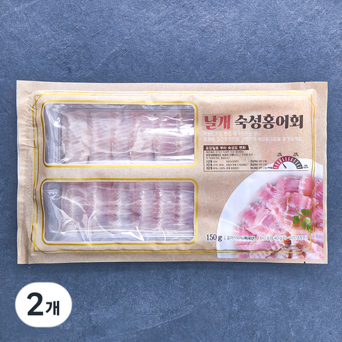 은하수산 미국산 날개 숙성 홍어회 (냉장), 2개, 150g