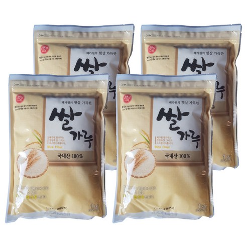 해가원 쌀가루 100%, 1kg, 4개