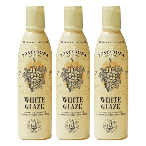 포스티보나 화이트 발사믹 글레이즈, 3개, 250ml