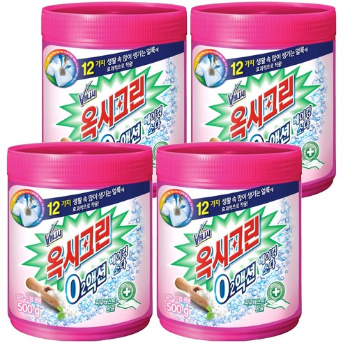 오투액션 옥시크린 베이킹소다, 500g, 4개