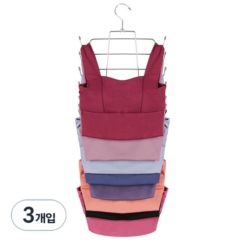 데이모드 한눈에 다용도 캐미솔 속옷 나시걸이, 03 그레이고리, 3개입