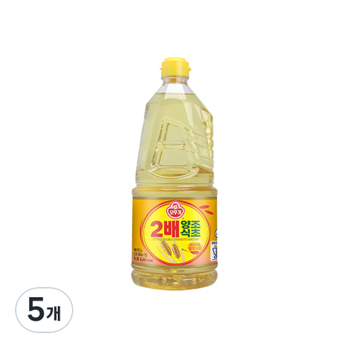 오뚜기 2배 양조식초, 1.5L, 5개