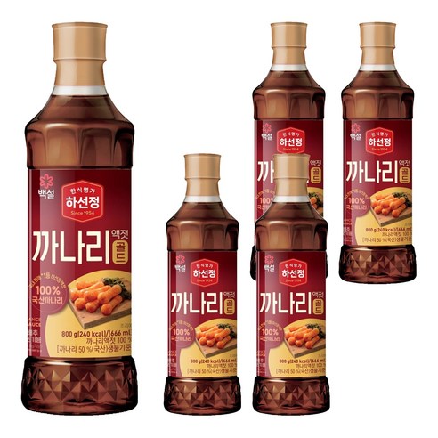 하선정 까나리액젓 골드, 800g, 5개
