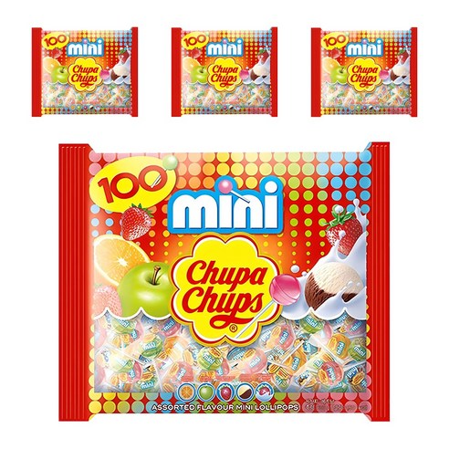 츄파춥스 막대사탕 미니 100p, 600g, 4개