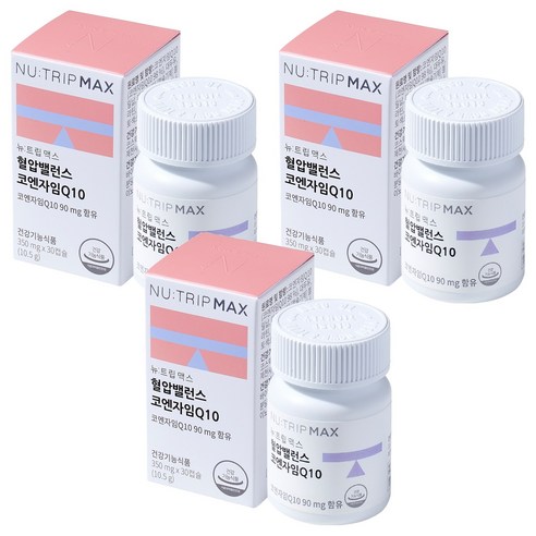 뉴트립 혈압밸런스 코엔자임Q10 350 mg, 30정, 3개